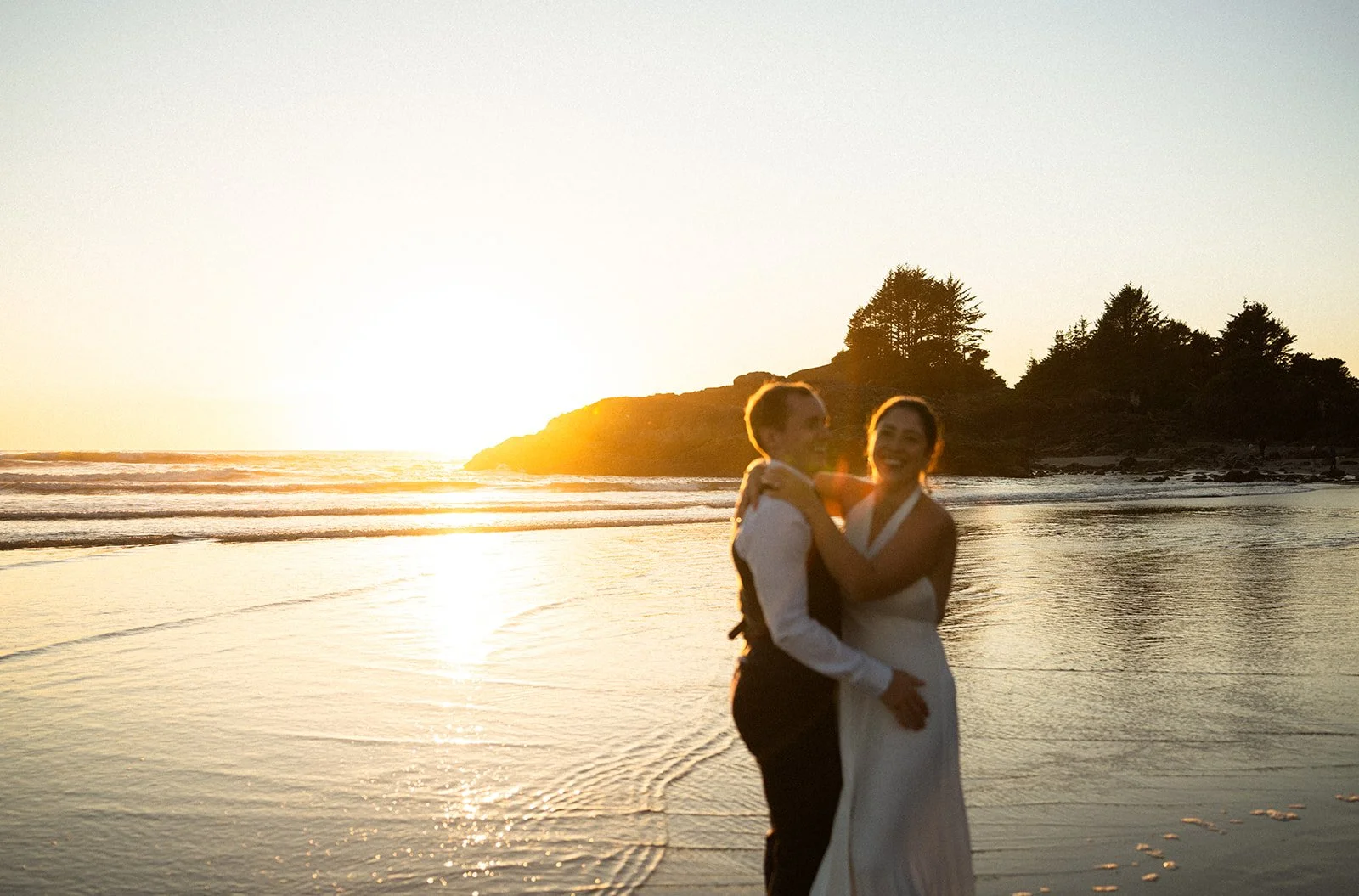 Sunset Beach Elopement in Tofino