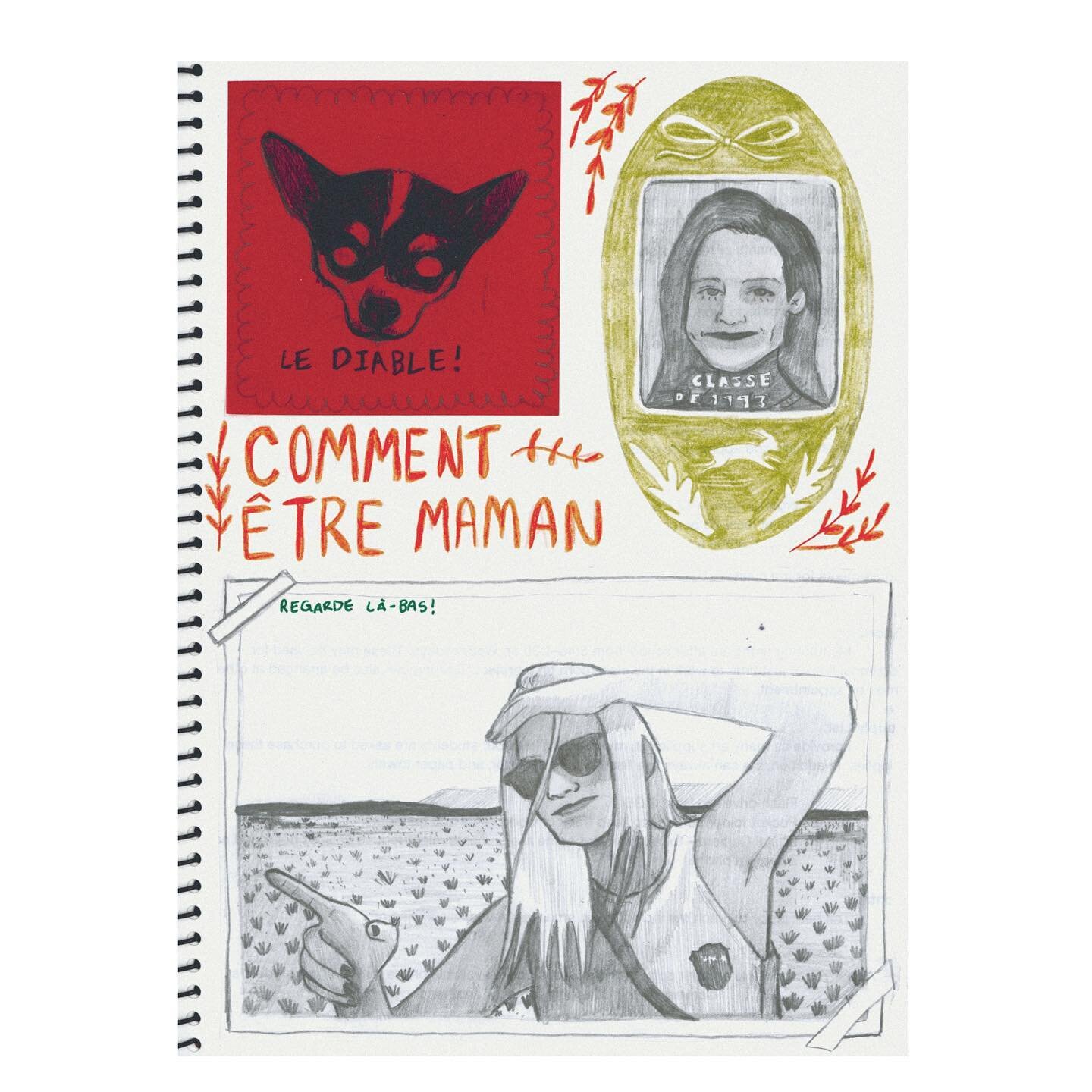 Comment &ecirc;tre Maman- how to be my mom sketchbook page for French class! ✏️ 🇫🇷 
.
.
.
.

#sketchbook #sketch #art #drawing #artist #illustration #artwork #draw #sketching #artistsoninstagram #instaart #artoftheday #painting #drawings #pencildra