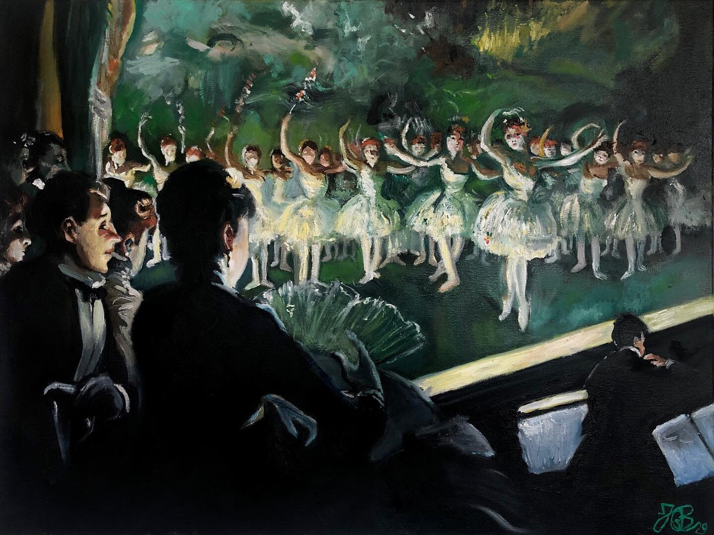 Master copy I did of Everett Shinn&rsquo;s &ldquo;The White Ballet&rdquo; originally painted in 1904 &bull; oils on canvas &bull; 18 x 24&rdquo; &bull; 2020-22