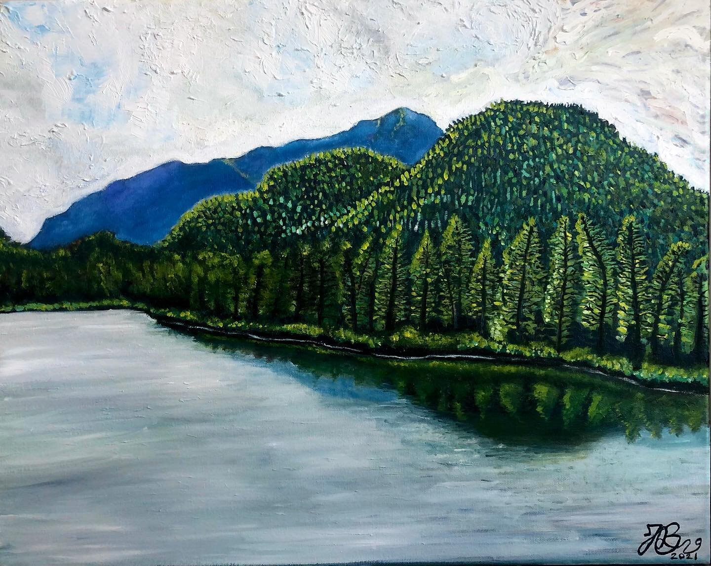 Mirror Lake&bull; oils on canvas &bull; 16x20&rdquo; &bull; 2021