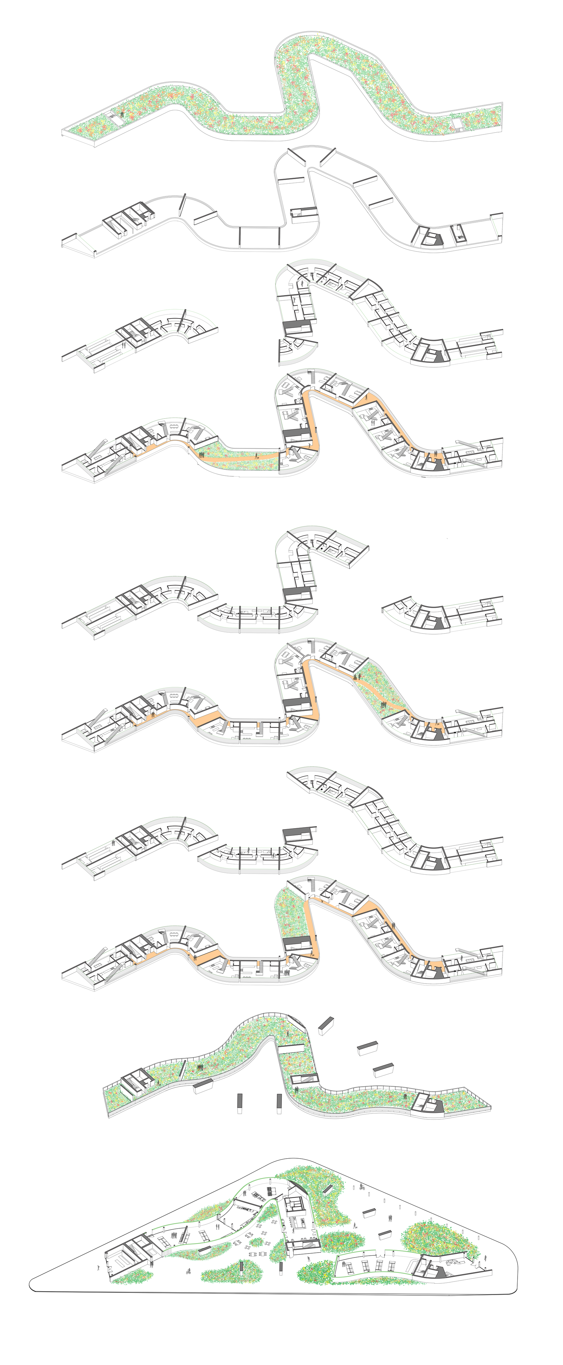 Exploded axonometric view