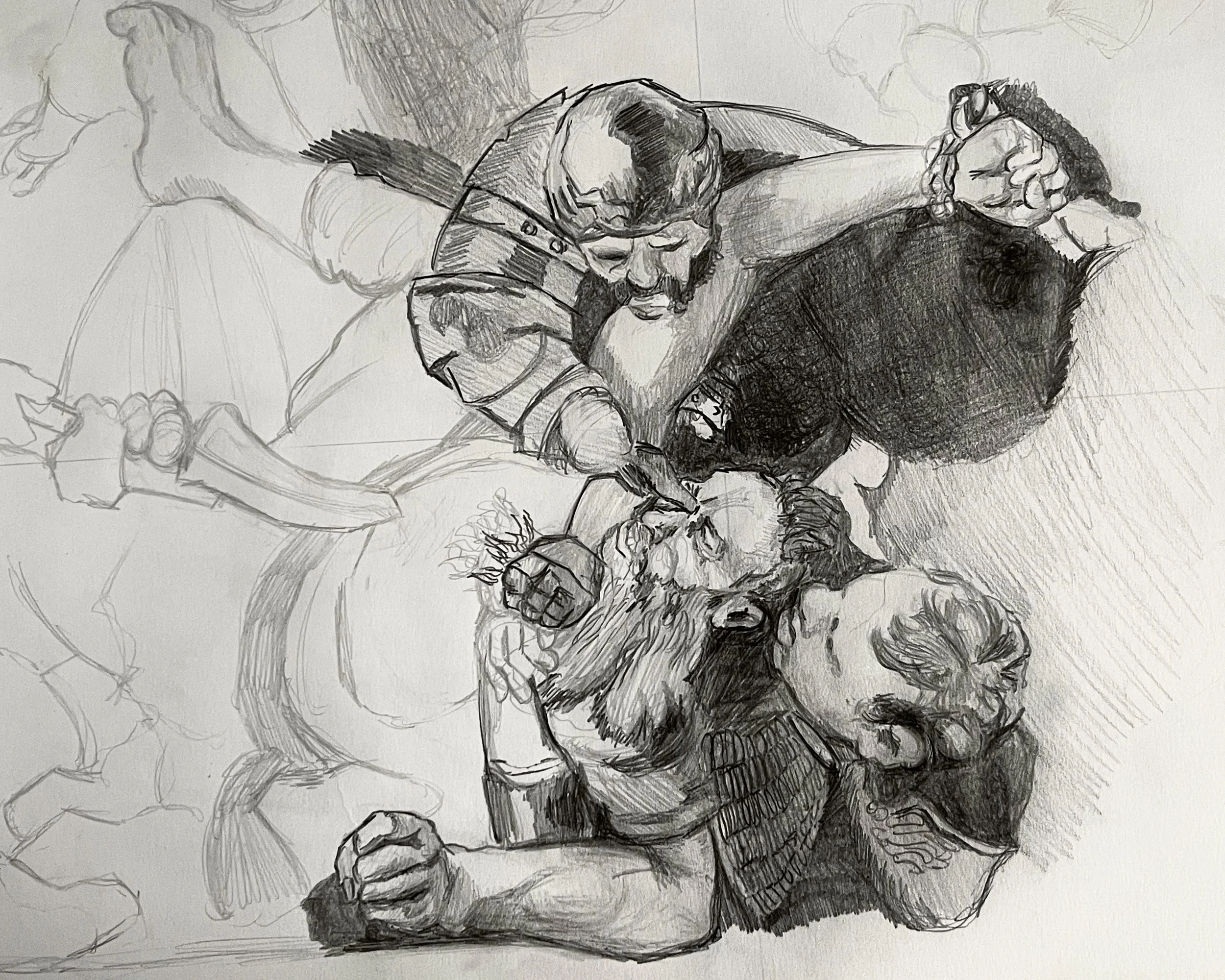 Study of Rembrandt's 'The Blinding of Samson' (drawn 2019)