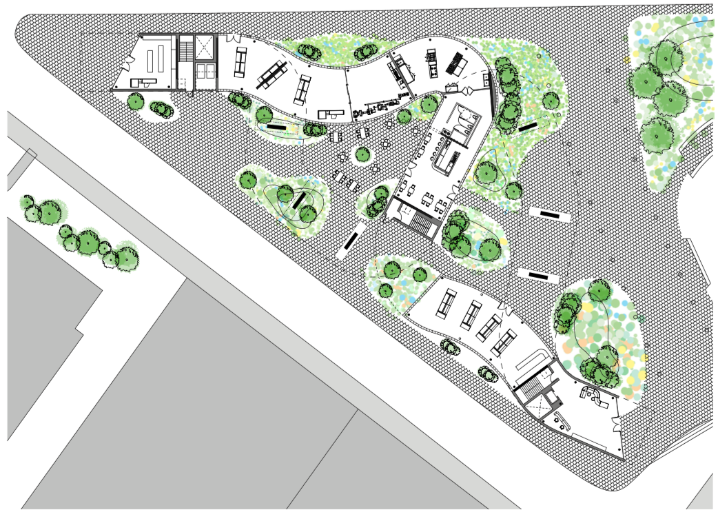 Ground Floor plan, providing accommodation for several shops