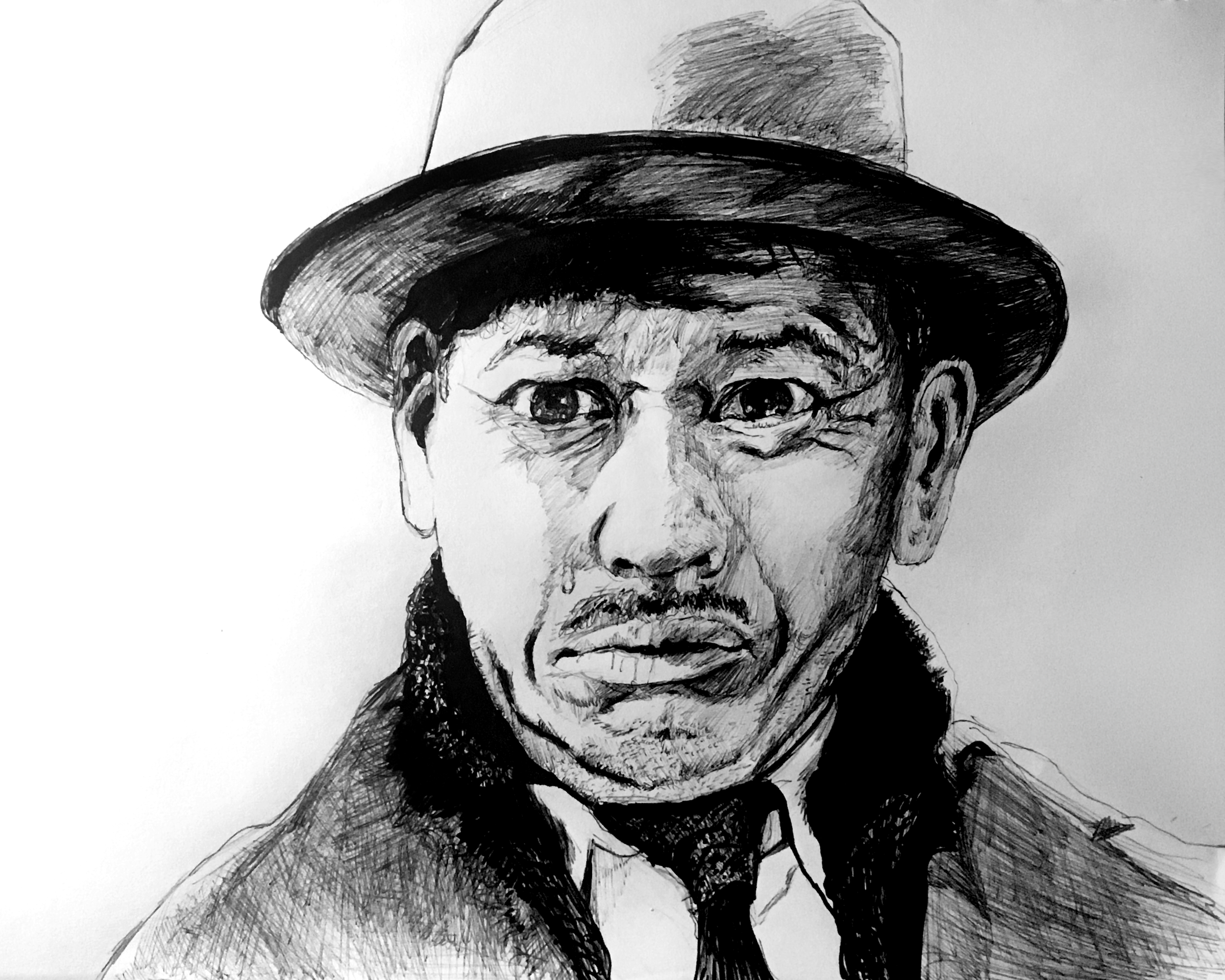 Takashi Shimura in 'Ikiru' (drawn 2018)