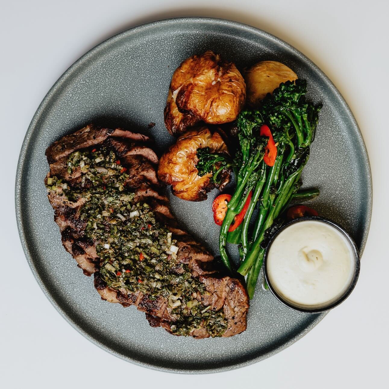 This is not your average steak. Indulge in the cr&egrave;me de la cr&egrave;me of Wagyu Rump. Our beef is Mayura Station MBS 9 Wagyu. Served with papas bravas, broccolini, chimichurri and jalape&ntilde;o aioli.🍴✨
