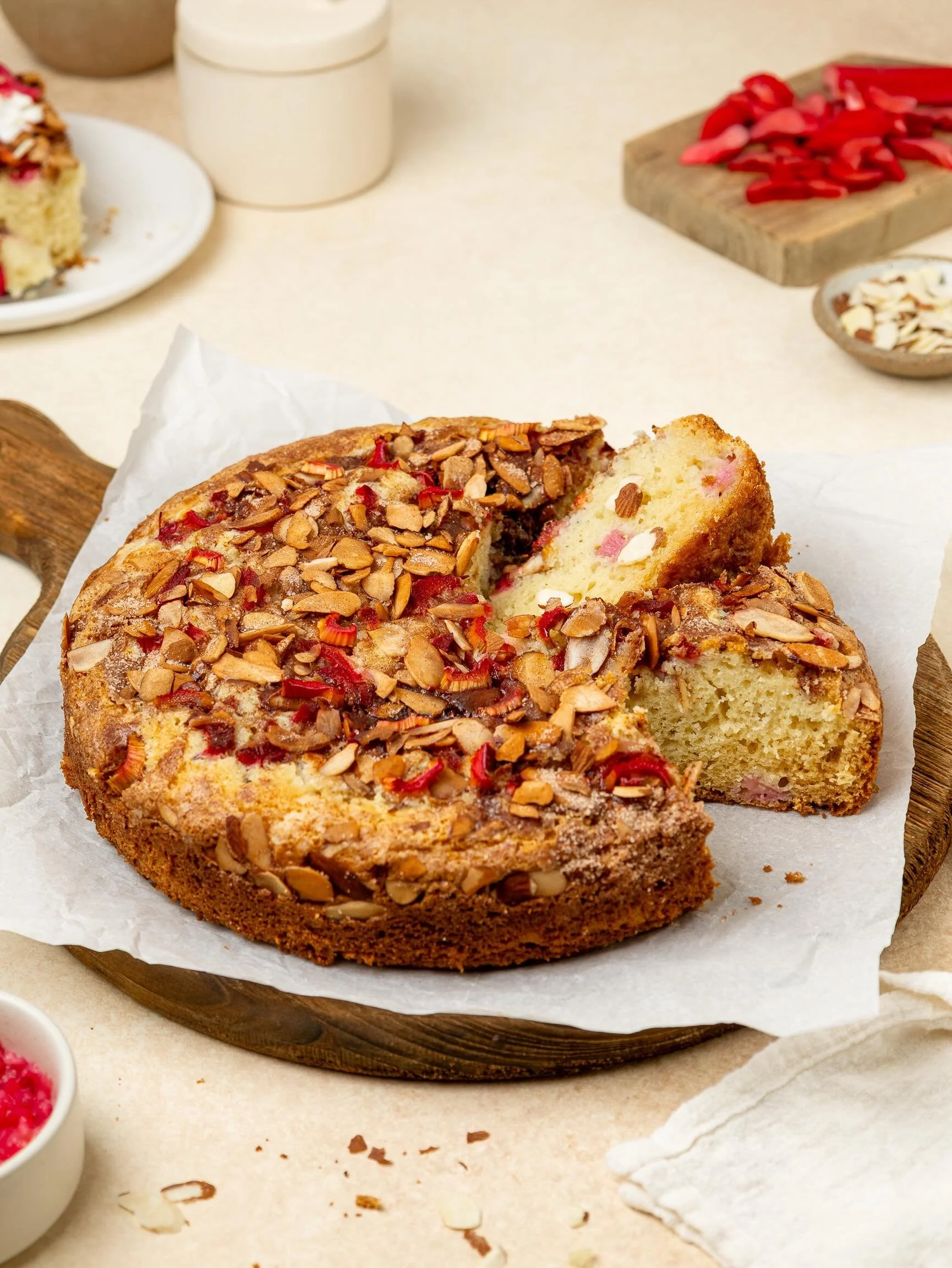Every spring I have to shoot at least one thing with rhubarb - it&rsquo;s food photography law.

This rhubarb and almond coffee cake checked that box for the year and was absolutely delish!