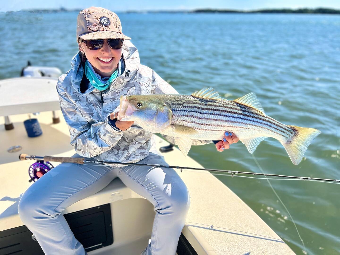 Despite the drop in ocean temp &amp; high winds we experienced this week, fishing remains great! @hooklineandsmile persevered and was rewarded with some epic sight-fishing and boat-side eats in the skinny skinny on our trip! Congrats on your first Ma