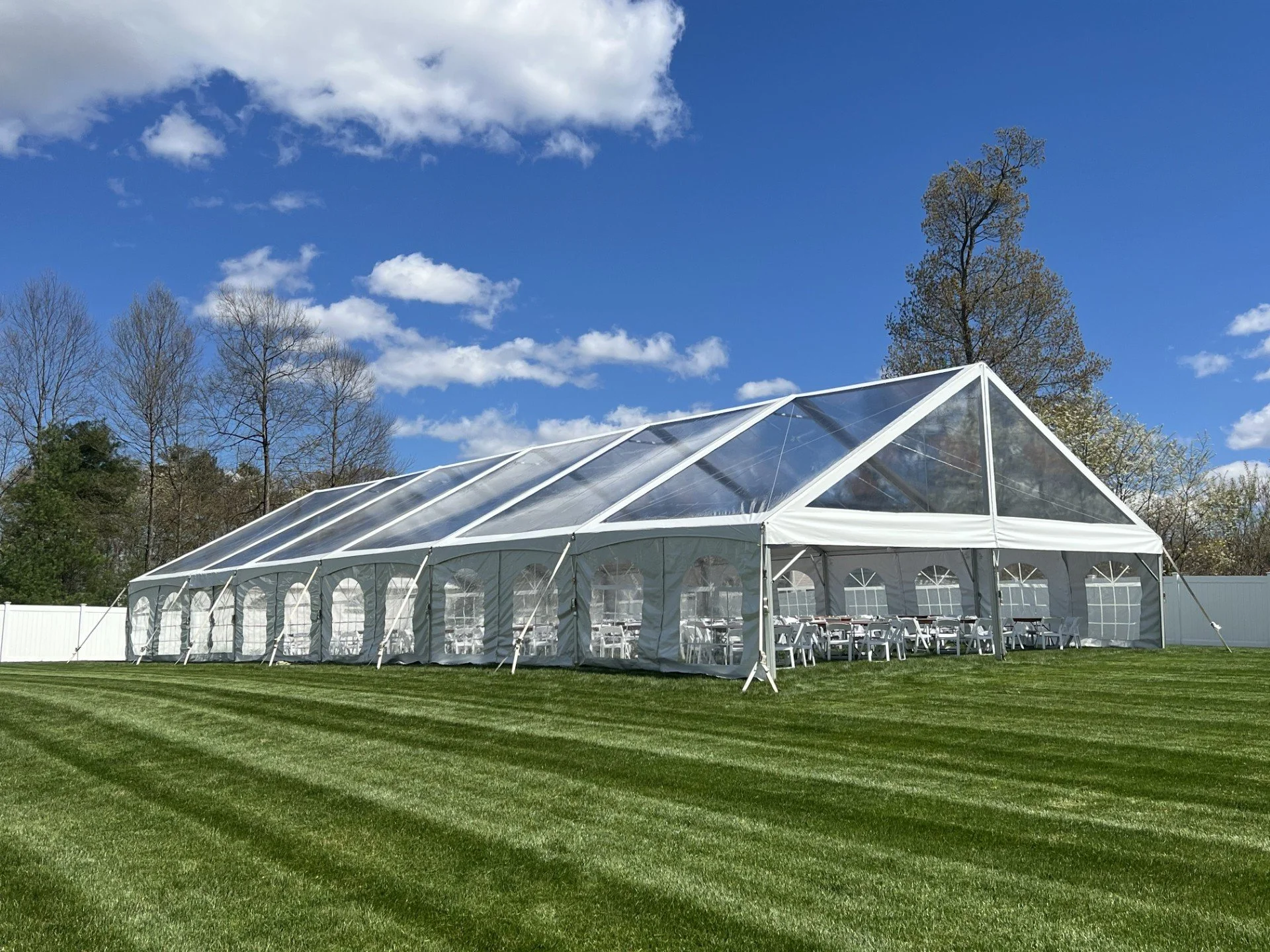 clear top frame tent