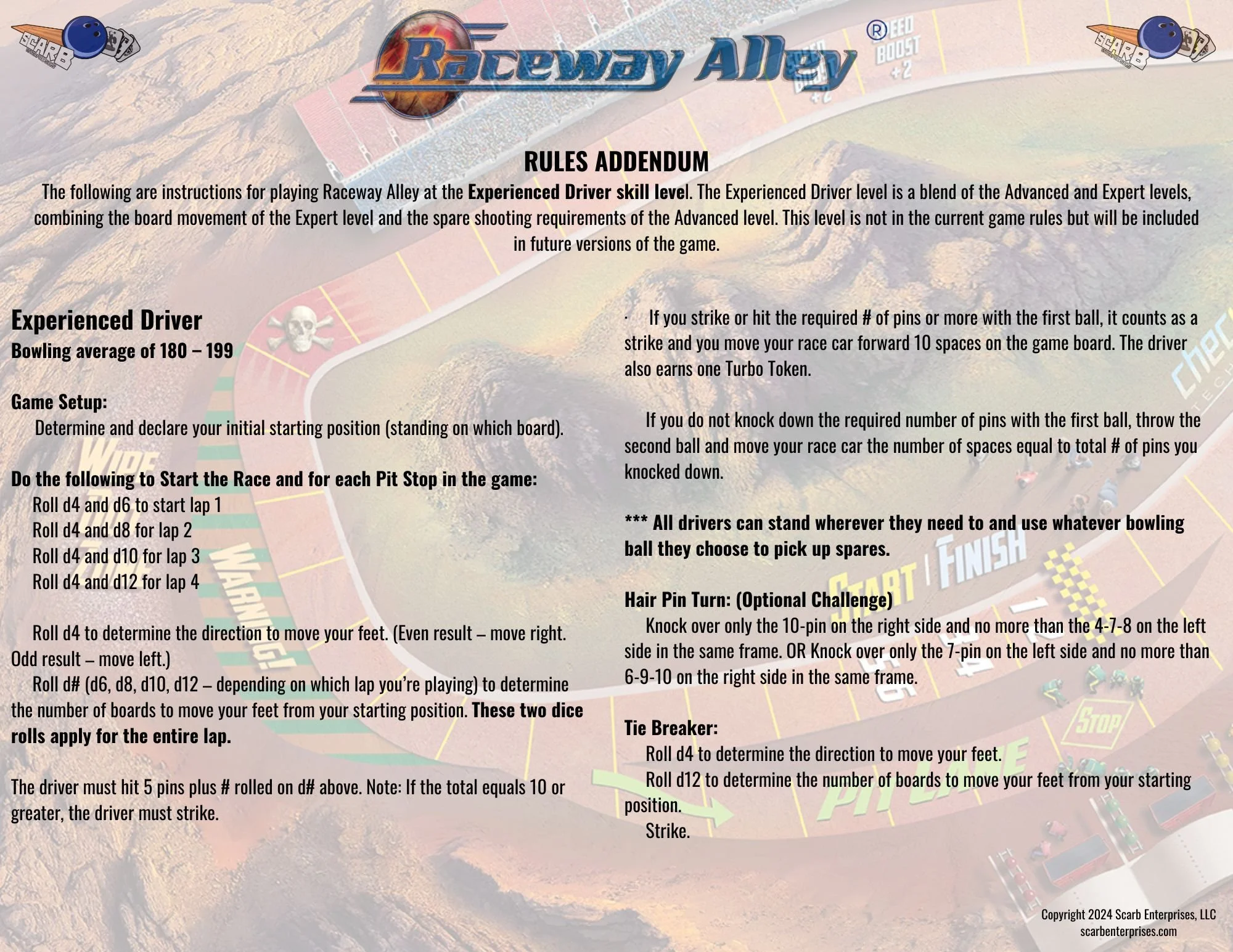 race alley rule poster