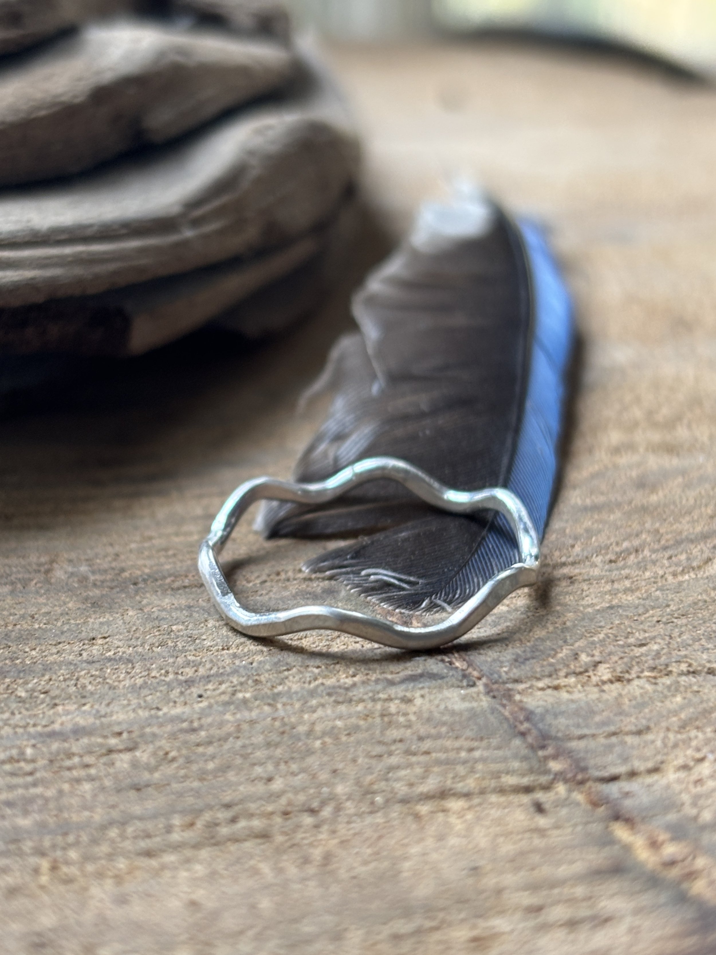 Silver Wavy Stacking Ring