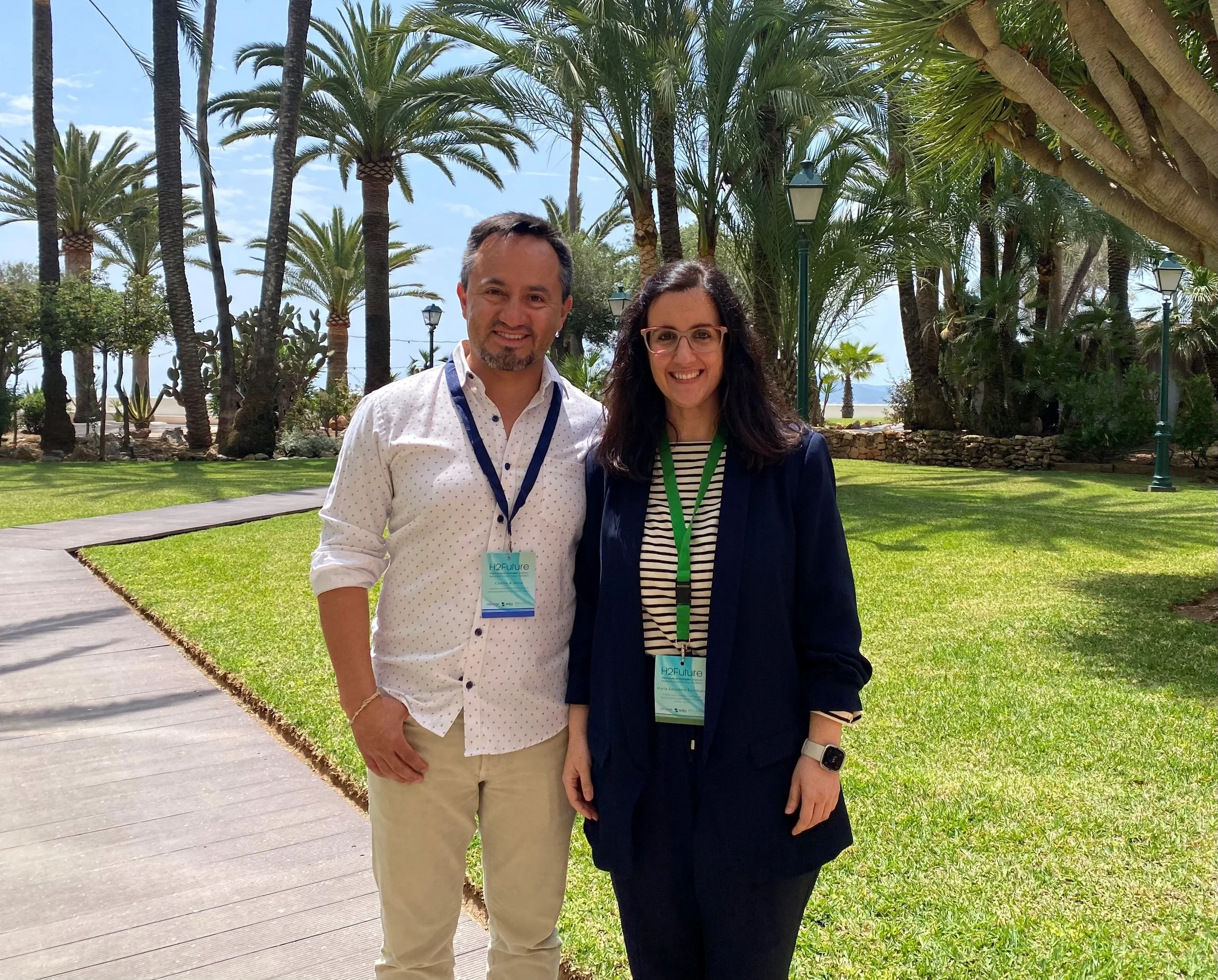 Camilo and María enjoying the H2FUTURE conference in Ibiza - April 2026