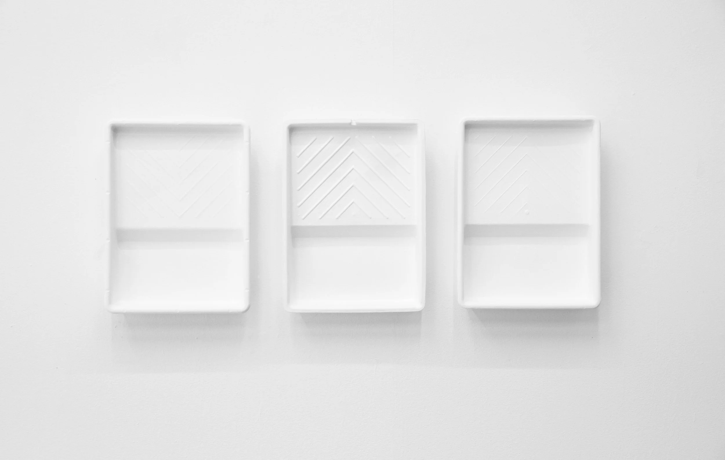 3 PAINT TRAYS (2019) - plastic paint trays, oil paint