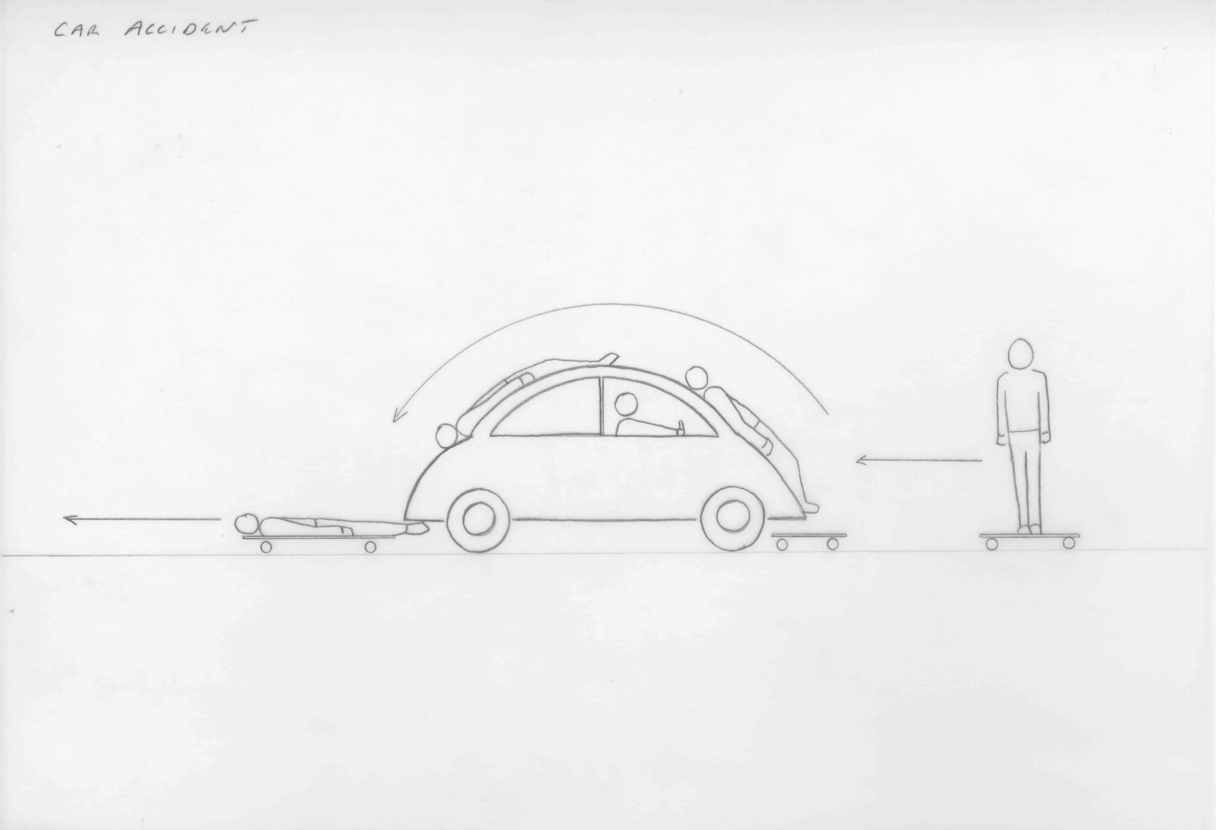 Drawing for a car accident - 1995