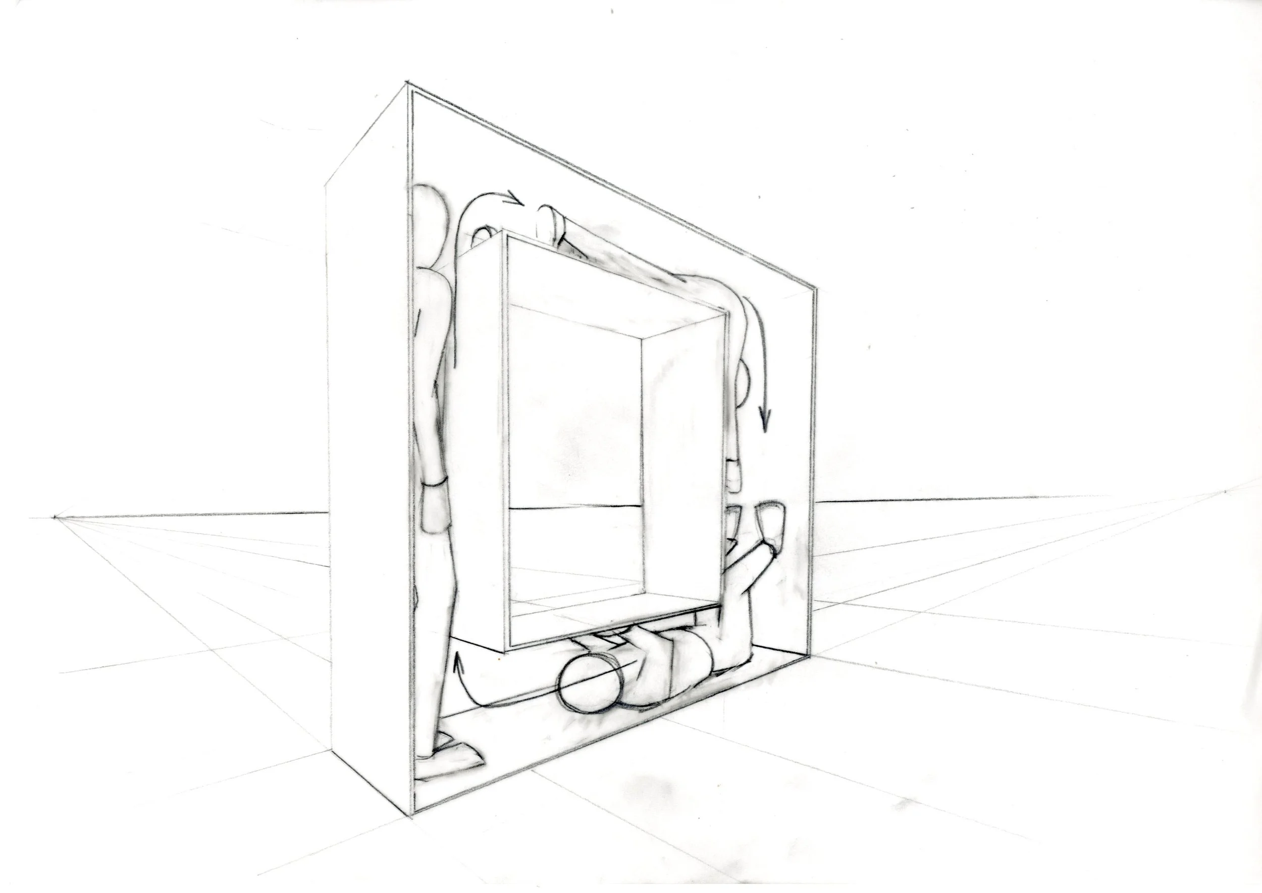 drawing for a sort of tunnel - 1995