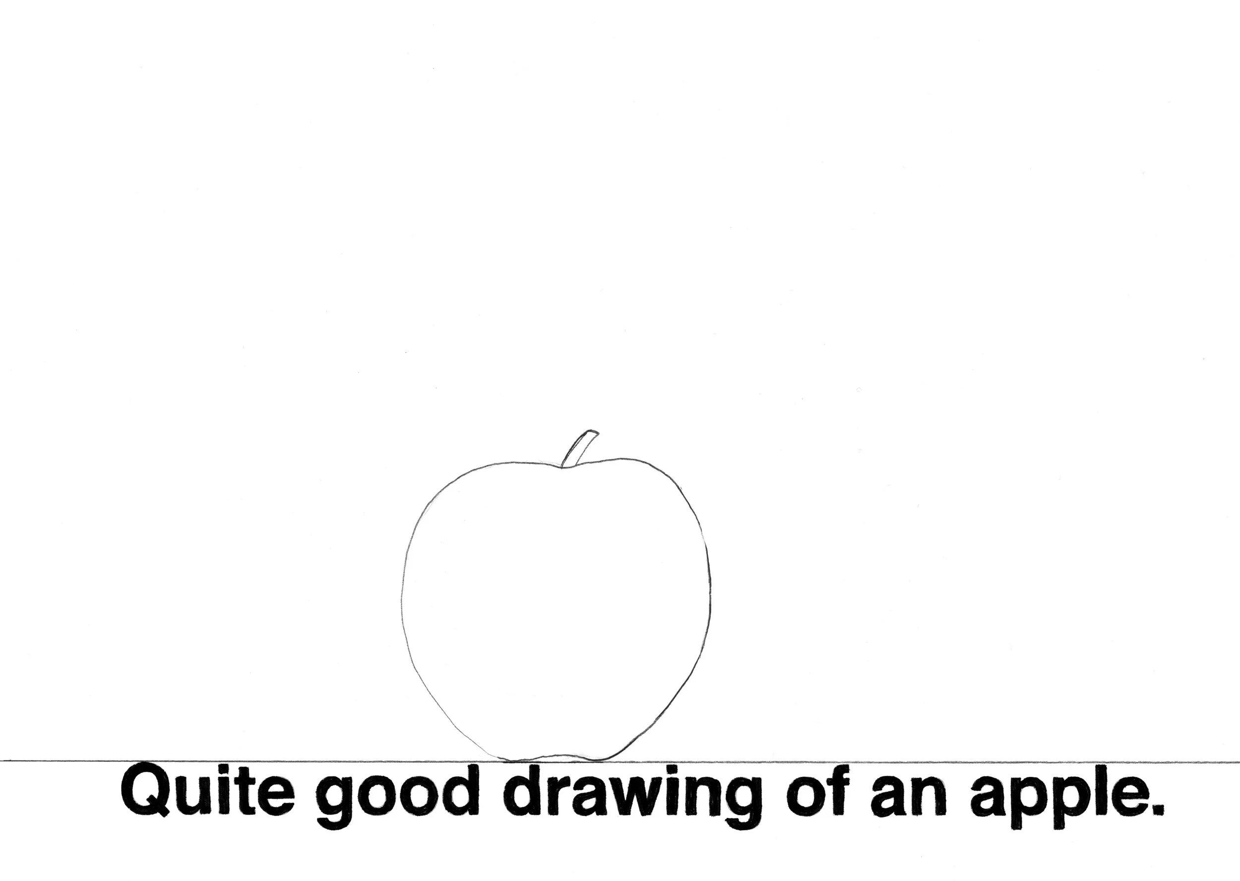 Quite good drawing of an apple - 2012