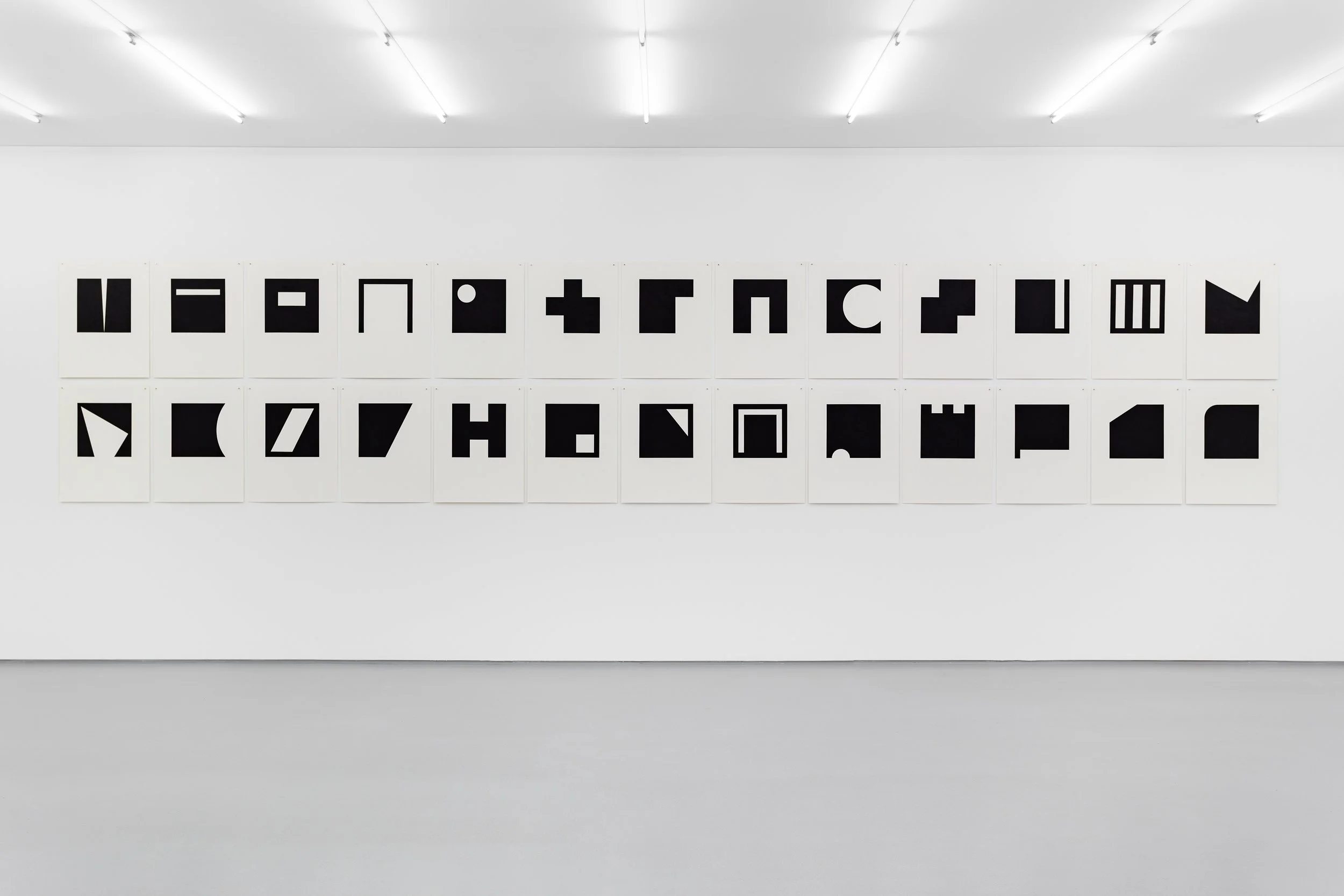 SQUARE BUILDINGS (2018) - oil paint on paper - 26cm x 65cm x 50cm