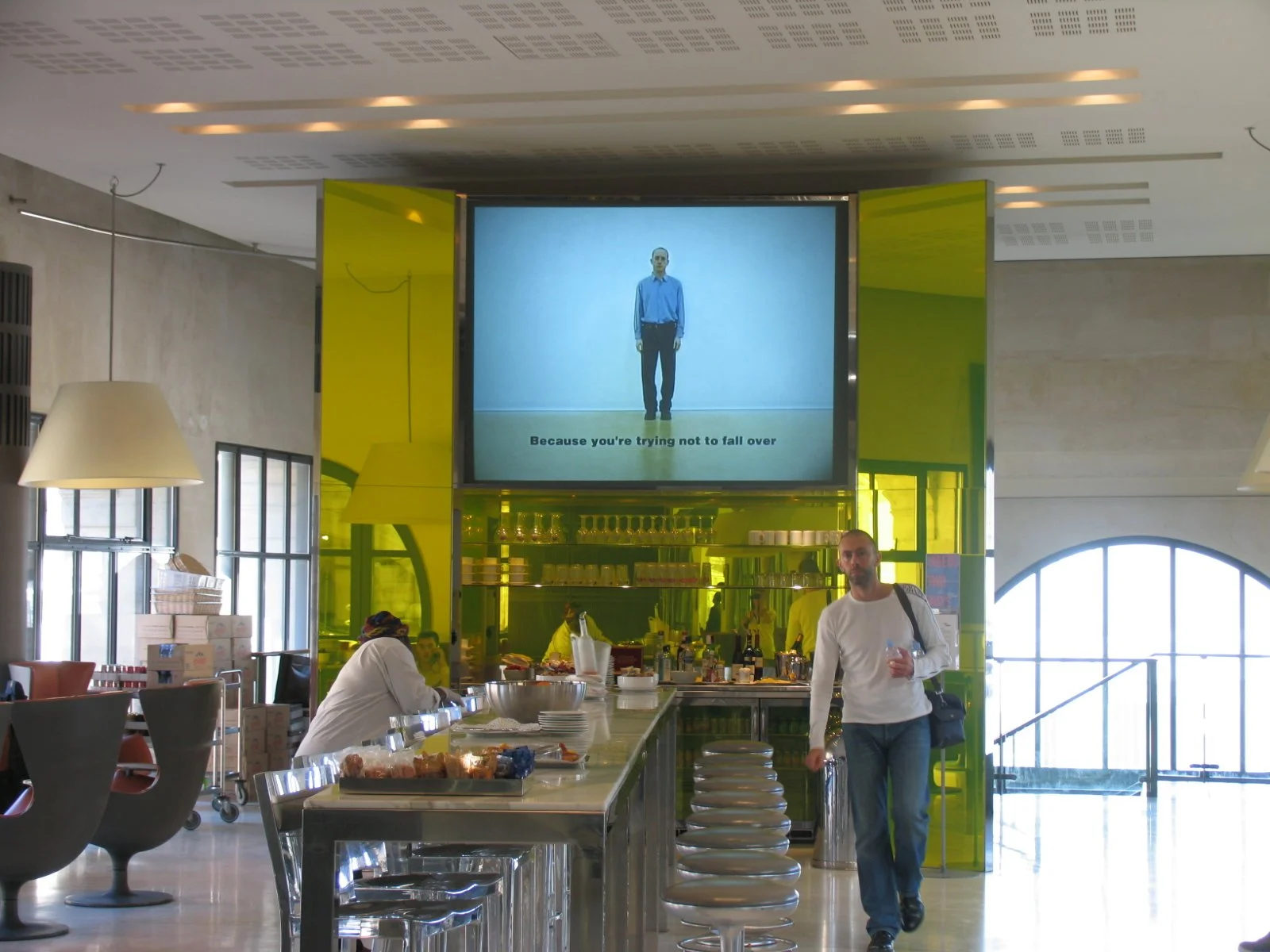 GROUP - Video two ways - Eurostar terminal, Gare de Nord, Paris with Centre Pompidou - 2007