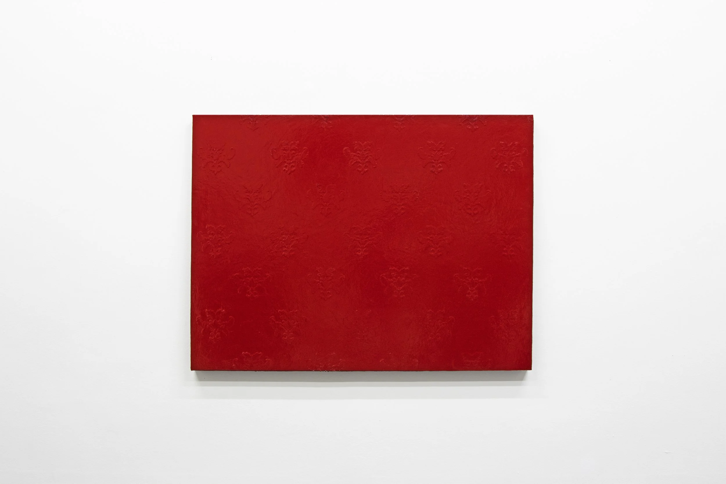 PUB WALLPAPER (MAROON) (2023) - acrylic and enamel paint on plywood panel - 91cm x 121cm