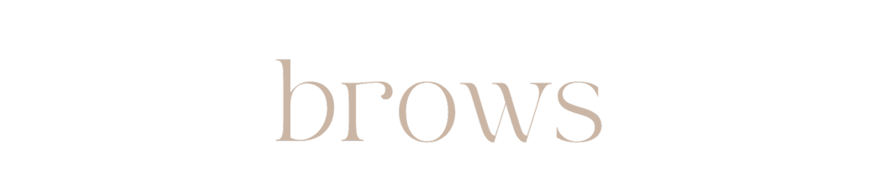 Word cloud with the words "brows" and "eyebrows" in large font, with a neutral background.