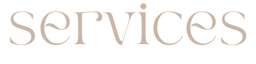The word 'services' written in a stylized font against a black background.