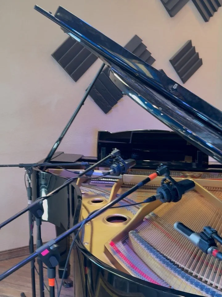 Converting the @nsumusic jazz lab&rsquo;s main room into a recording studio is one of our favorite things to do. It was such a great way to start the year and welcome guests from Korea @composerhyunjin and @aramleemusic. Aram plays daegeum, or the Ko