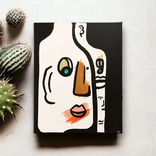 Put on Your Face by Dylan Yarter - 16x20” Acrylic on Canvas
