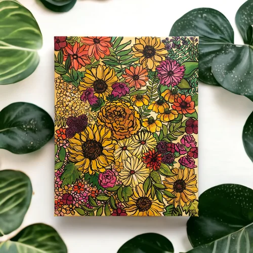 Garden Flowers by Kate Yarter - 16x20” Acrylic on Canvas