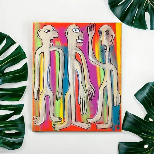 The Three by Dylan Yarter - 16x20” Mixed Media on Canvas