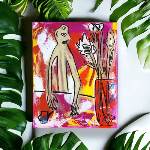 The Florist by Dylan Yarter - 16x20” Mixed Media on Canvas