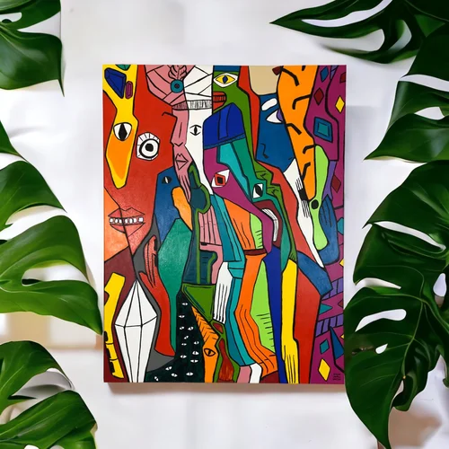 Bizarre Bazaar by Dylan Yarter - 30x40” Acrylic on Canvas