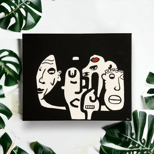 Awkward Family Portrait by Dylan Yarter - 16x20” Acrylic on Canvas