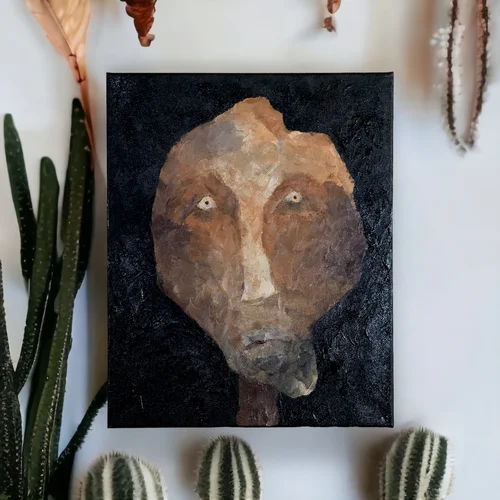 Man in the Dark by Kate Yarter - 16x20” Acrylic on Canvas