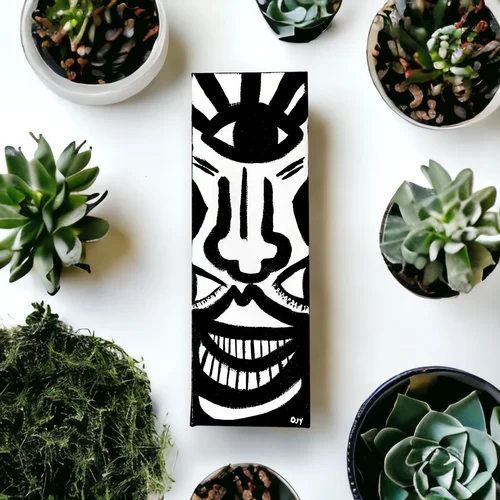 1 Eyed Guy by Dylan Yarter - 4x12” Acrylic on Canvas