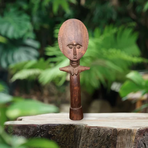 Vintage Wooden Fertility Effigy from Africa