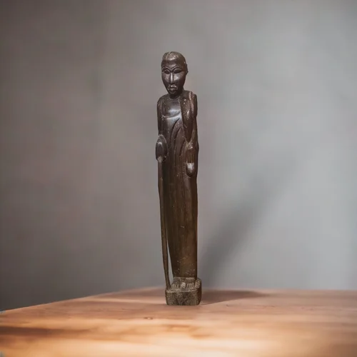 Vintage Wooden Woman Figurine from Africa
