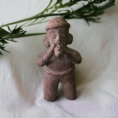 Vintage Clay Folk Art Figurine from the Yucatan