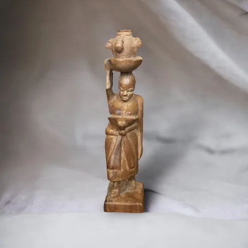 Vintage Wooden Woman Figurine from Africa