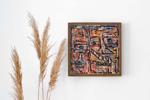 Conversations No. 1 Art Print by Dylan Yarter - Neo Expressionist Portrait Print