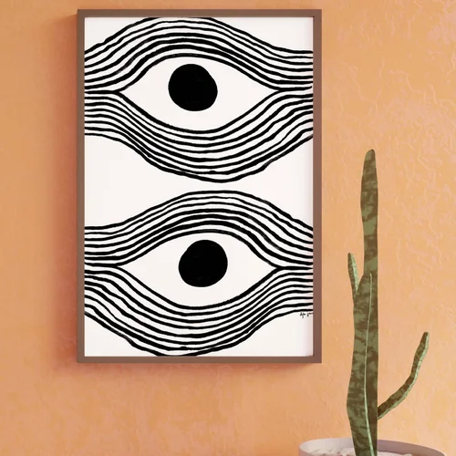Line of Sight Art Print by Dylan Yarter - Hand Painted Eye Art