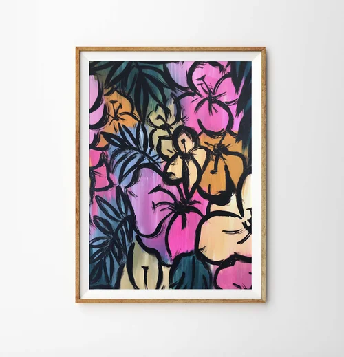 Tropical Forest Art Print by Kate Yarter - Original Painting Print