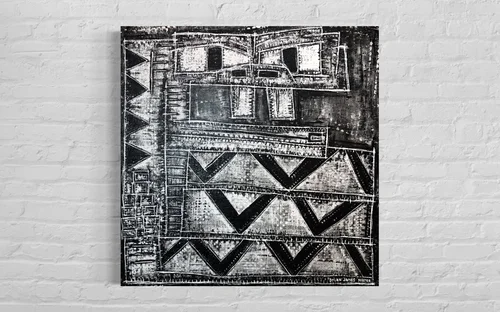 RATTLESNAKE by Dylan Yarter - 38x38” Acrylic on Gallery Wrapped Canvas