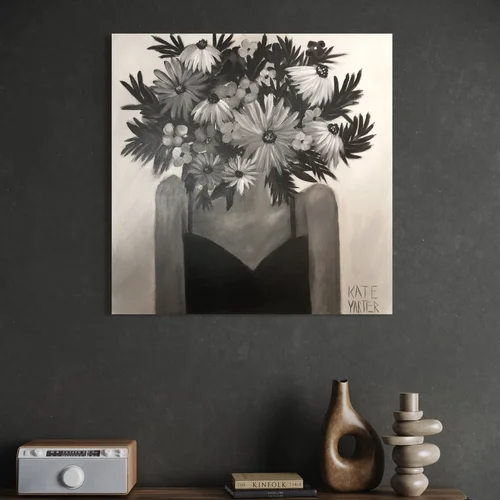 My Blooming Mind by Kate Yarter - 24x24” Acrylic on Gallery Wrapped Canvas