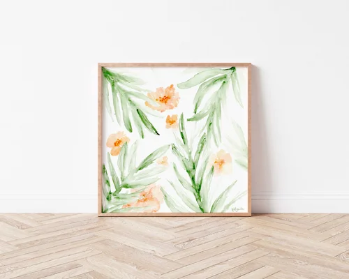 Calming Palms Art Print by Kate Yarter