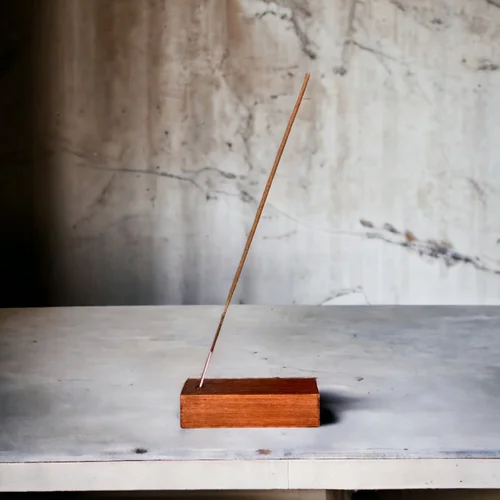 Handcrafted Wooden Incense Holder - Gunstock + Walnut