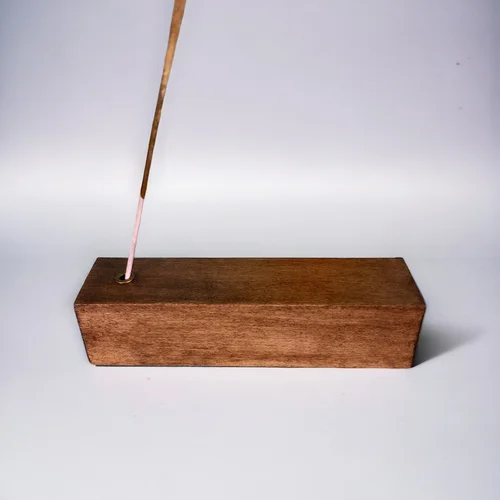 Handcrafted Wooden Incense Holder - Dark Walnut