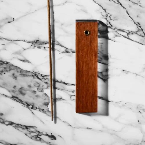 Handcrafted Wooden Incense Holder - Gunstock + Walnut