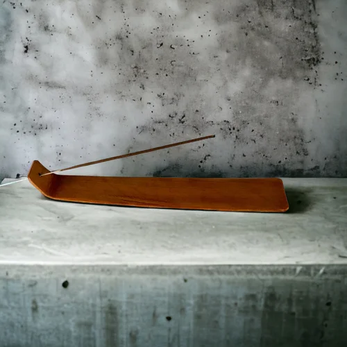 Handmade Stained Leather Incense Holder