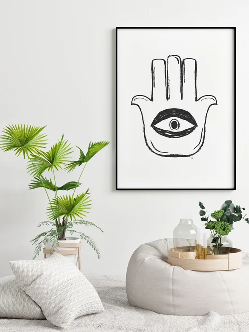 Hamsa Hand Art Print