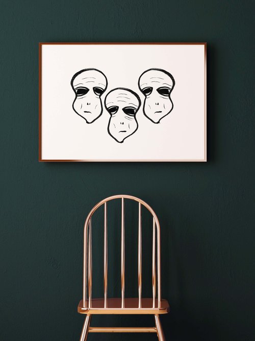 The Three Art Print