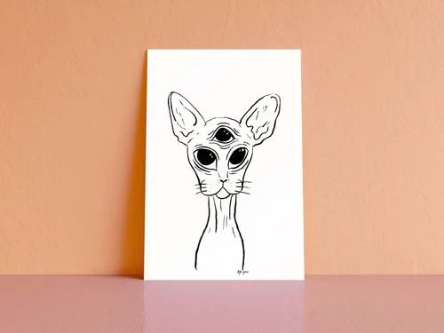 Seeing Eye Siamese Art Print
